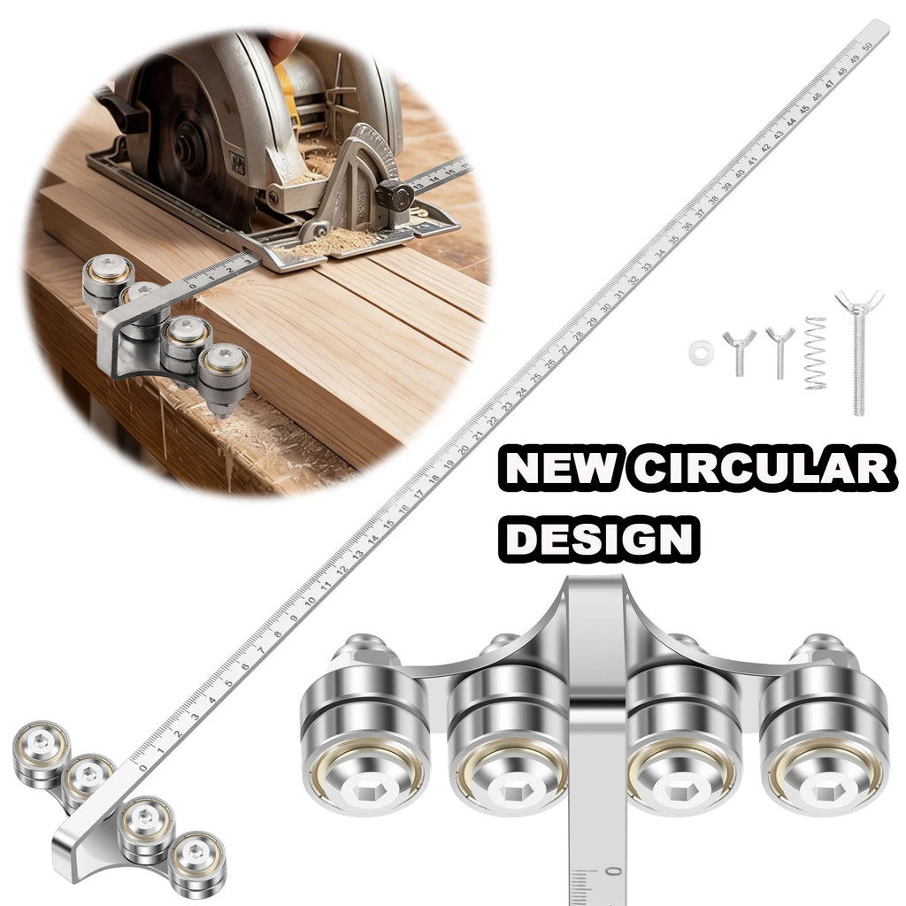 NEW Upgraded Circular Saw Guide Rail Positioning Calipers Stainless Steel Adjustable Precision Cutting Guide  for WoodworkingDIY