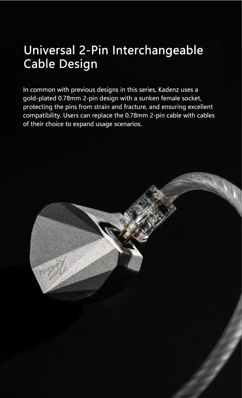 Moondrop Kadenz Dynamic Driver IEMs - 4.4mm Wired Audio by Tidesmit Tidesmit
