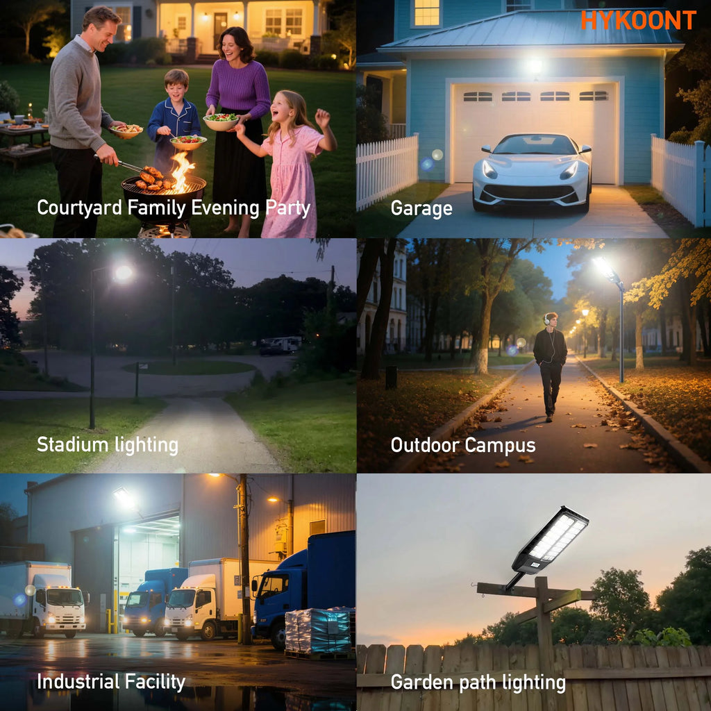 Solar Street Light Outdoor LED, Solar Security Light with Motion Sensor and Remote Control, 550000LM High Brightness Solar Powered Lighting, IP66 Waterproof Dusk to Dawn Light for Yard Driveway Parking Lot Road