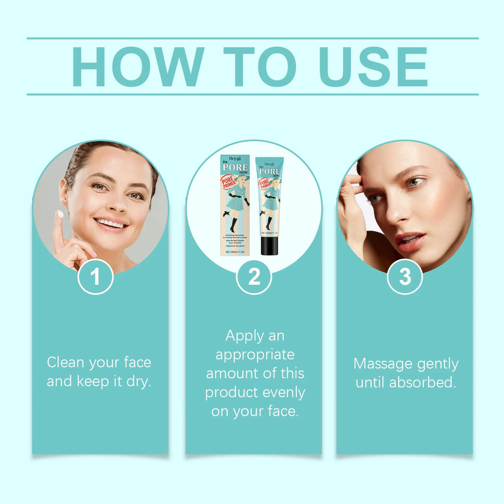 Tidesmit Hoygi pore primer texture close-up for smoothing long lasting face makeup with oil control