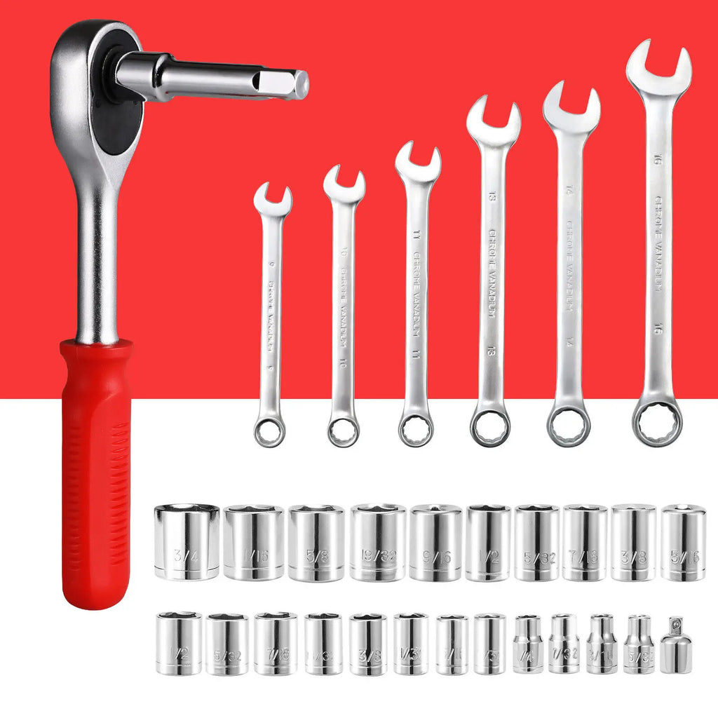 198 Piece Tool Box, Hand Tool Set, Ratchet Socket Tool Set, Screwdriver Set, Home Car Repair Tool, Universal