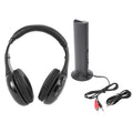 Wireless TV Headphones with FM Radio - Comfortable On-Ear Black Black Tidesmit