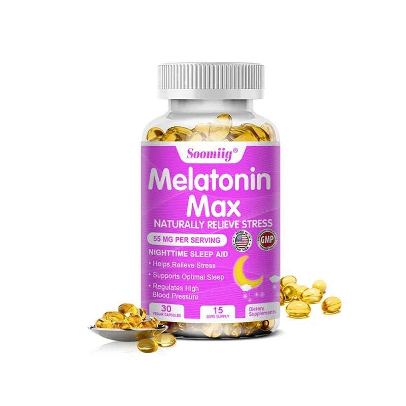 Melatonin - Dietary Supplement To Improve Nighttime Sleep Quality and Improve Insomnia, Reduce Waking Time, Boost Immunity
