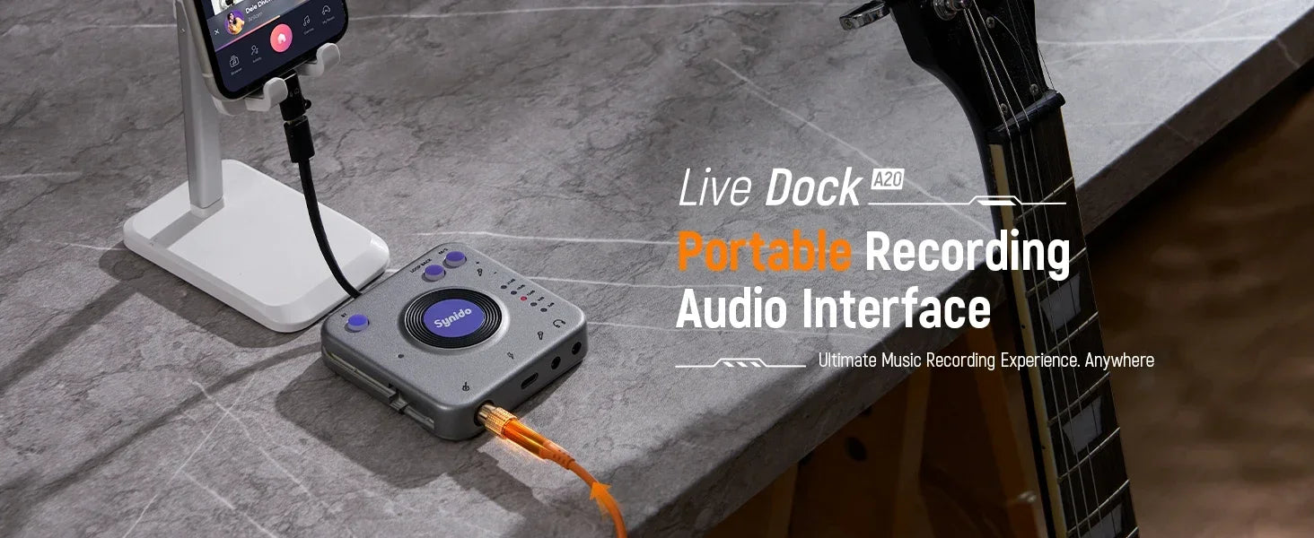 USB-C Audio Interface Live Dock A20 by Tidesmit for Pro Streaming Tidesmit