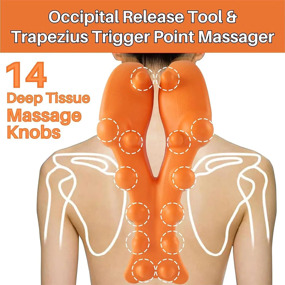 Back Stretcher Device: Spinal Decompression for Muscle Recovery - Orange Fascia Gun Tidesmit