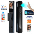 2026 Tuya Palm Smart Door Lock Rfid IC Card Wifi Camera Video Call Security Door Lock Front Door Electric Fingerprint Lock