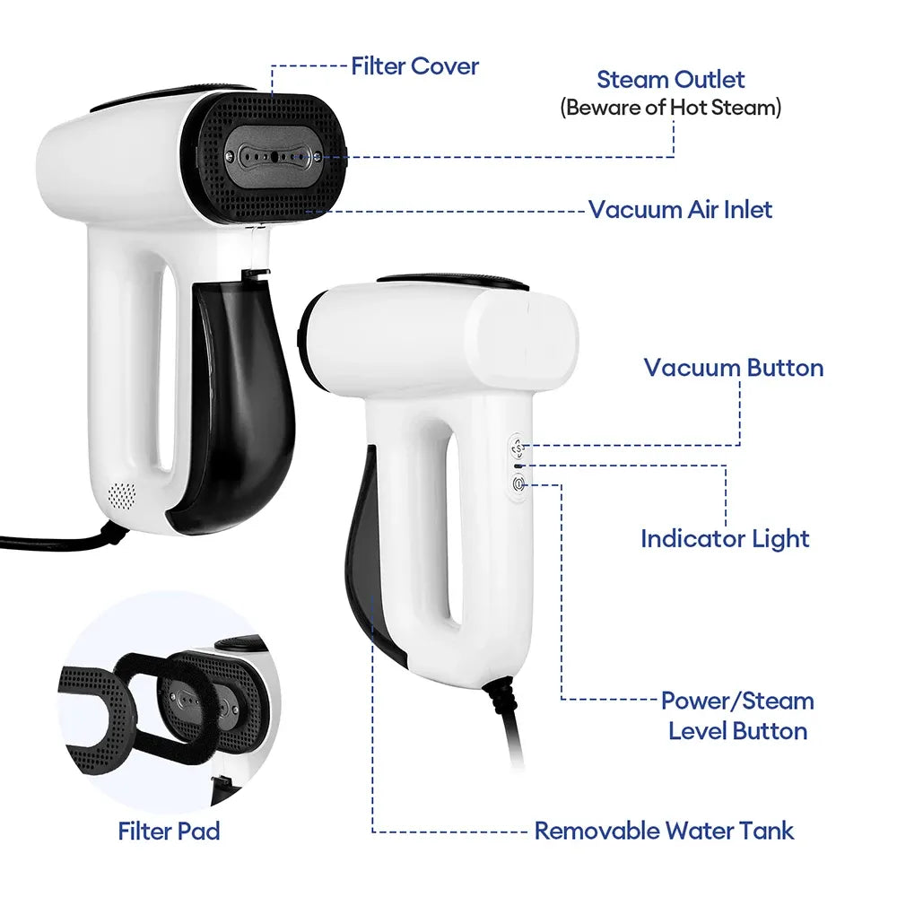 Tidesmit 3-in-1 Handheld Garment Steamer 1300W