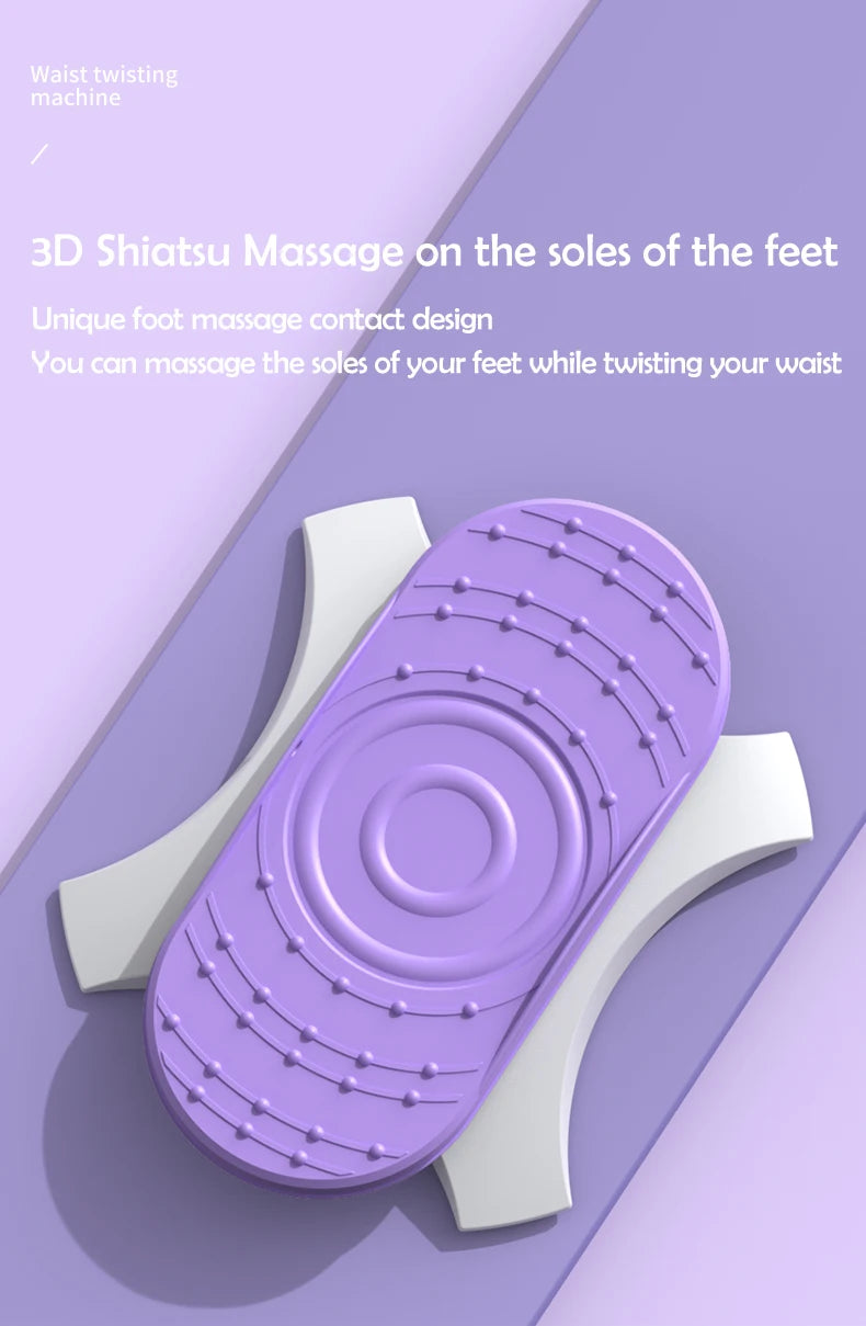 Waist Twisting Disc for Core Fitness – Non-Slip Purple Tidesmit Body Shaping Massage Equipment Tidesmit