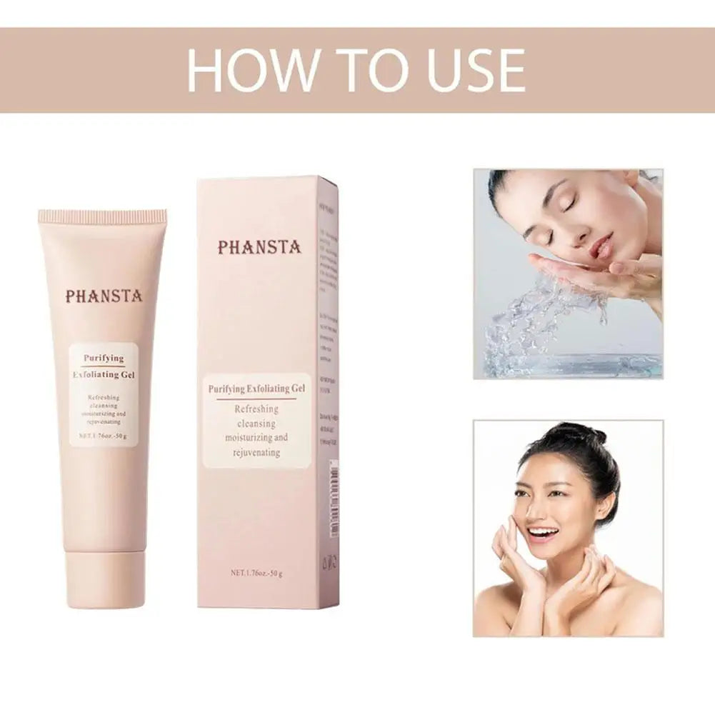 Exfoliating Facial Gel Pink - Deep Pore Cleanser & Moisturizing Treatment Scrubs Treatments Tidesmit