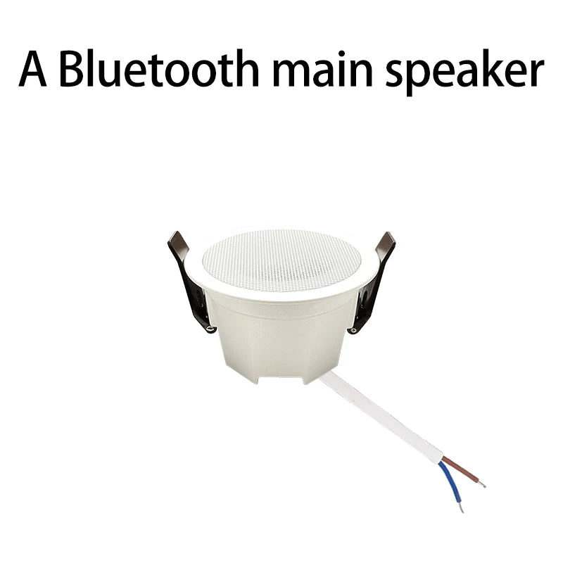 2 Inch Mini Bluetooth Ceiling Speakers Home Audio Audience Stereo Sound System Indoor Music Flush Mount Speakers Kitchen Bedroom