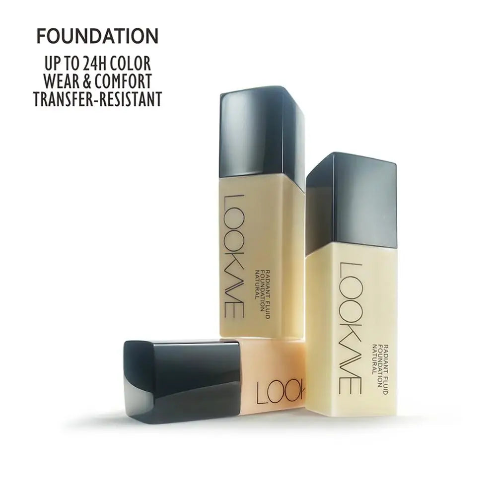 Tidesmit LOOKAVE long lasting full coverage natural matte liquid foundation and moisturizing concealer base makeup