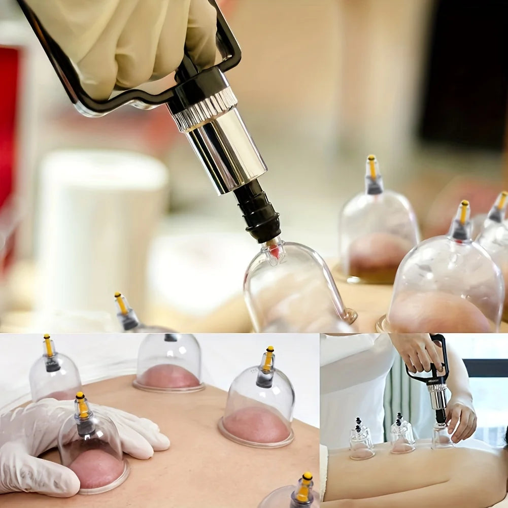 Cupping Therapy Set: 12-22 Piece Vacuum Suction Massage Kit Relaxation Treatment Tidesmit