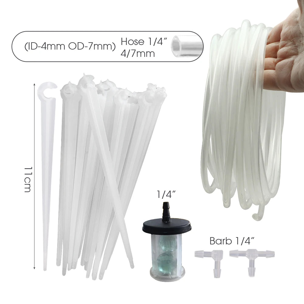 Garden Drip Irrigation Kit with Regulating Valve Potted Plant Watering Device 4/7mm Hose Watering Saving Micro Dripper Greenhous