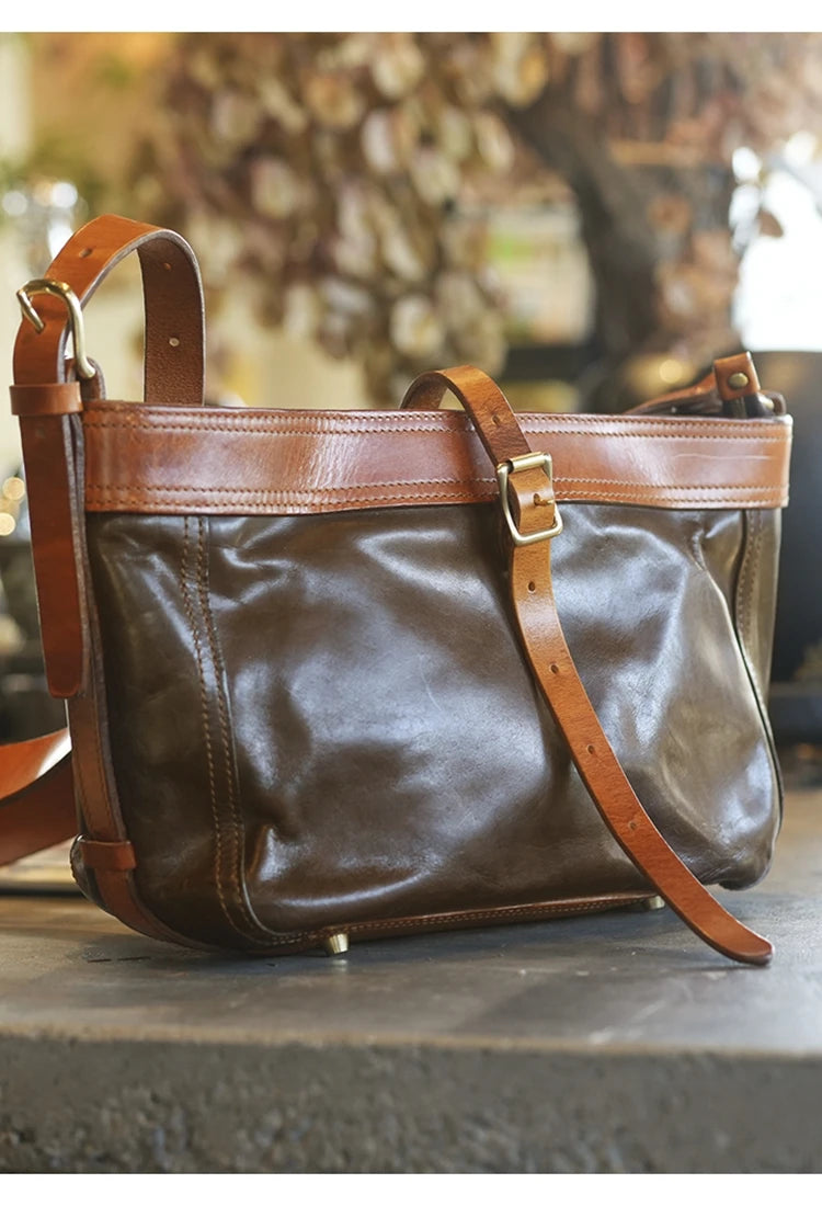 PNDME vintage high-quality first layer cowhide women shoulder bag outdoor travel designer handmade genuine leather underarm bag