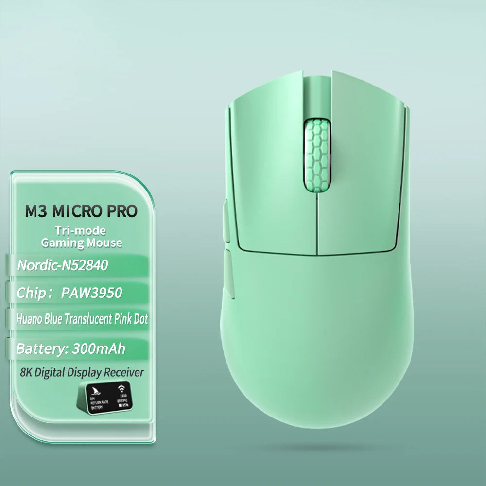 Darmoshark M3 Micro V2 Wireless Gaming Mouse Double 8k Nordic N54L PAW 3950 30000 DPI  Small Hand  Macro Game Mouse Lightweight