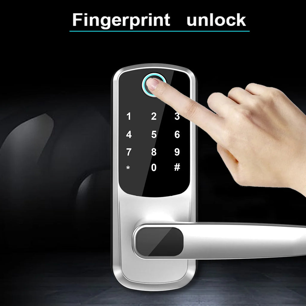 TTLOCK Wifi Electronic Smart Door Lock With Biometric Fingerprint / Password /Smart Card  / Key Unlock/ USB Emergency Charger