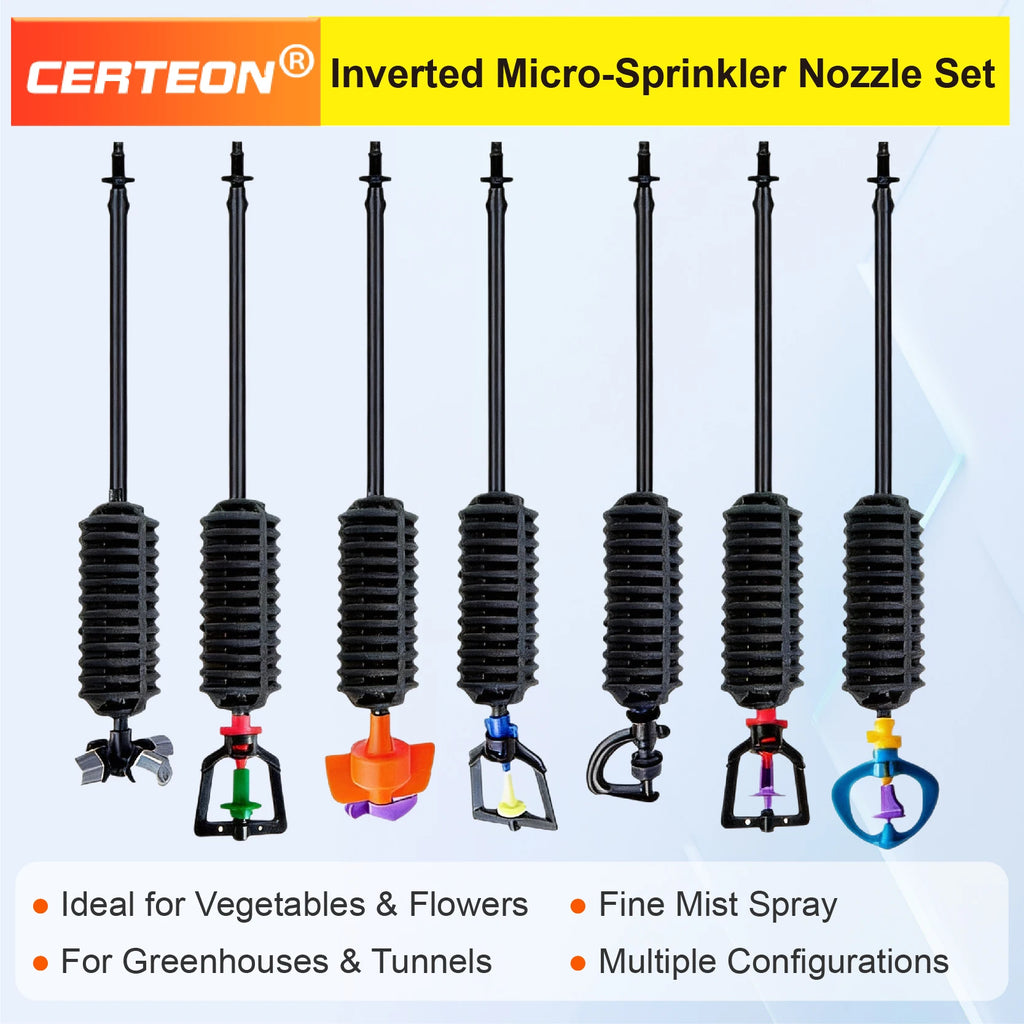 360 Degree Rotating Irrigation Sprinkler Misting Nozzle Hanging Spray Greenhouse Cooling Dust Suppression System