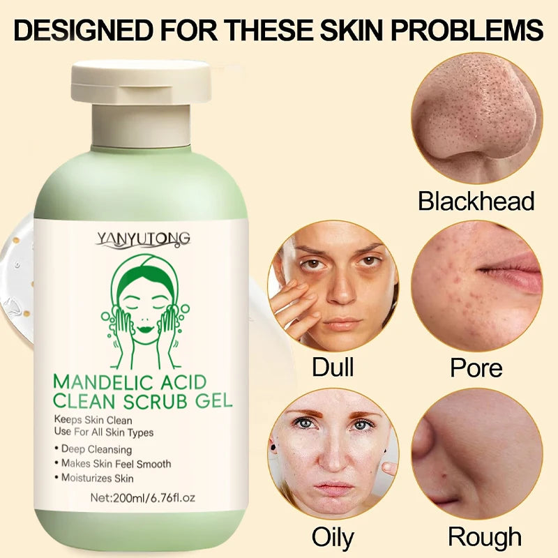 Facial Exfoliating Gel | Deep Pore Cleansing & Oil Control 200ml Scrubs Treatments Tidesmit