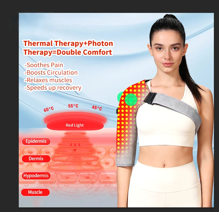 Electric Shoulder Heating Pad with Vibration Massage | Tidesmit Relaxation Treatment Tidesmit