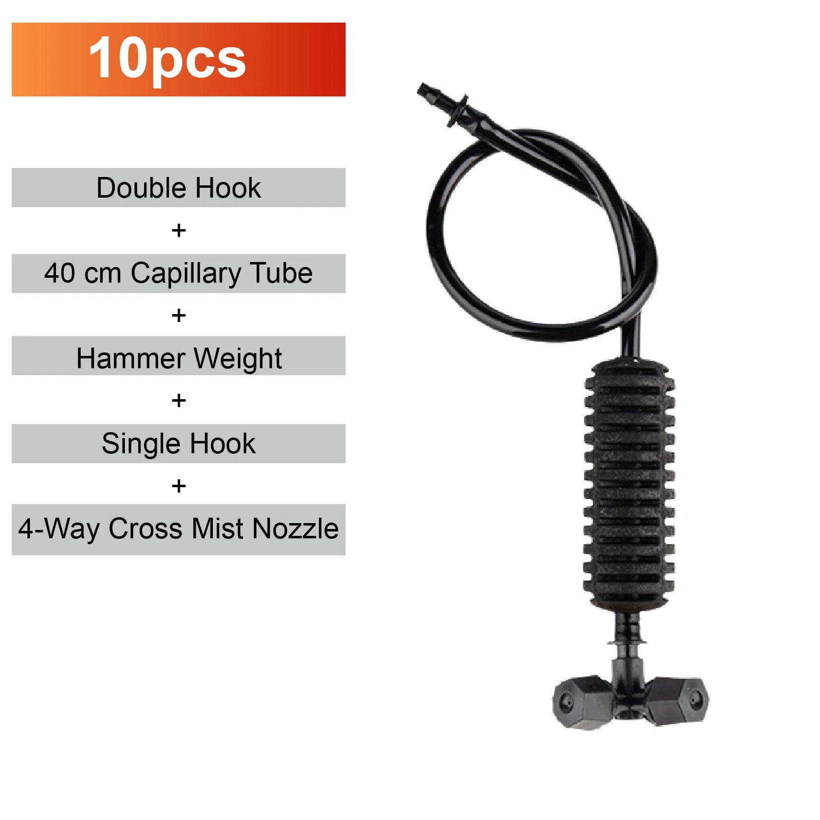 360 Degree Rotating Irrigation Sprinkler Misting Nozzle Hanging Spray Greenhouse Cooling Dust Suppression System