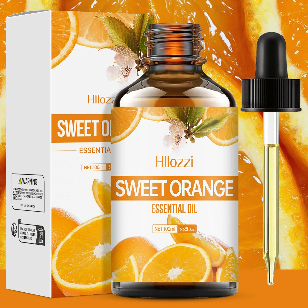 Sweet orange essential oil is used for skin care, massage, bath, and aromatherapy. It is suitable for face, body, and nails.