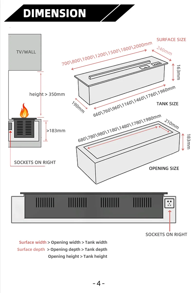 Water Steam Fireplace TV Decoration Indoor Fake Fire 3D LED Plug-in Modern Smart Electric Atomization APP Fireplace