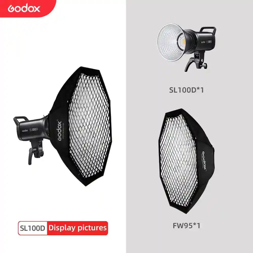 Godox SL100D LED Video Light 100W 5600K Bowens Mount Studio Kit SL100D Kit 7 Tidesmit