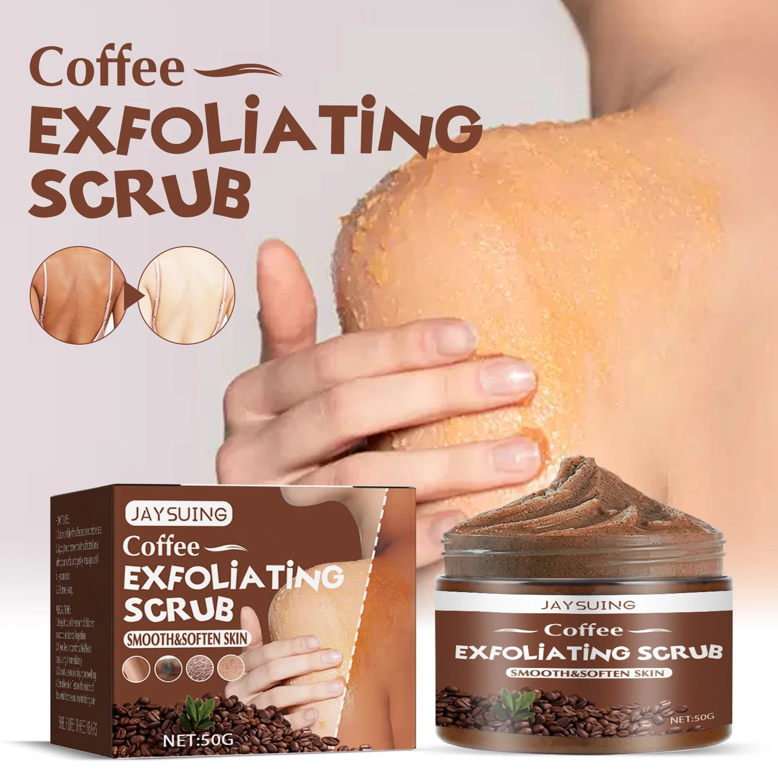 Coffee Body Scrub for Smooth Skin - Salon-Quality Natural Exfoliation (2pcs) Scrubs Treatments Tidesmit