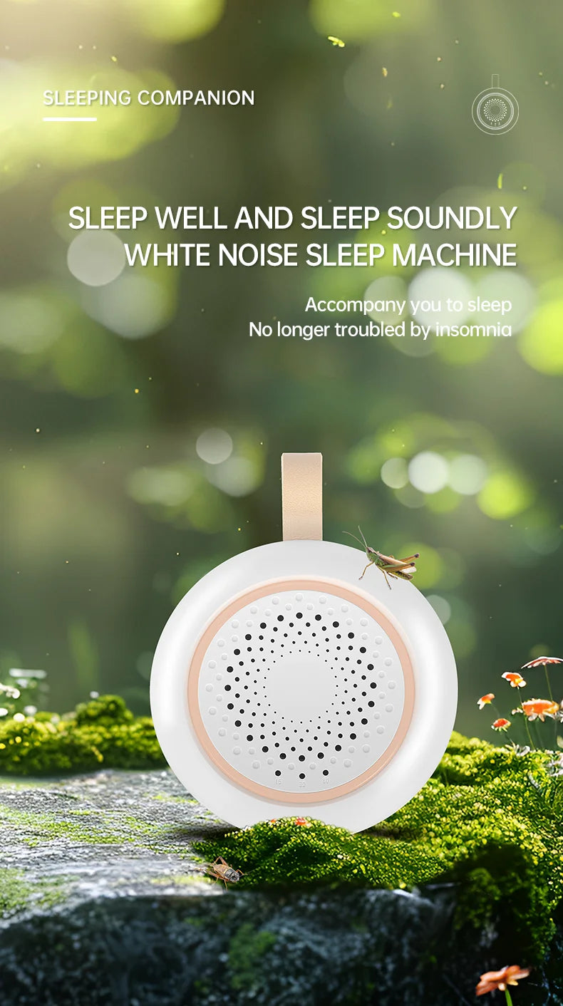 Baby White Noise Machine Rechargeable Timed Shutdown Sleep Machine Baby Sleep Sound Player Night Light Timer Noise Player