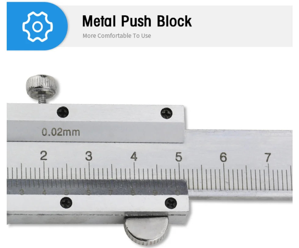 Stainless Steel Vernier Caliper 0-150mm Locking Screw Vernier Caliper Stainless Steel by BeBosLook