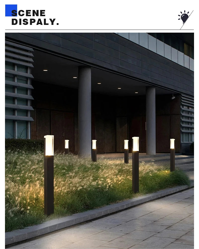 LED Lawn Light, Garden IP65 Waterproof Decorative Landscape Light AC85-265V Courtyard Lamp,rural Villa Road Outdoor Lighting