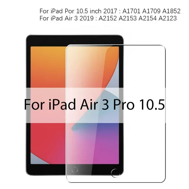 iPad Tempered Glass Screen Protector: 9H Hardness Anti-Scratch Shield FOR Air 3pro 10.5 Tidesmit