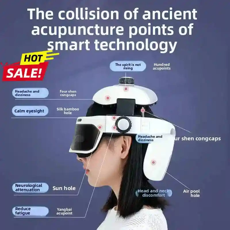Tidesmit Electric Eye Massager with Heat and Scalp Vibration Therapy Eye Massage Instrument Tidesmit