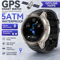 New Outdoor Sport GPS Position Smart Watch Men 1.43'AMOLED 170+Sport Mode 5ATM Waterproof Heart Rate Fitness Tracker Bracelets