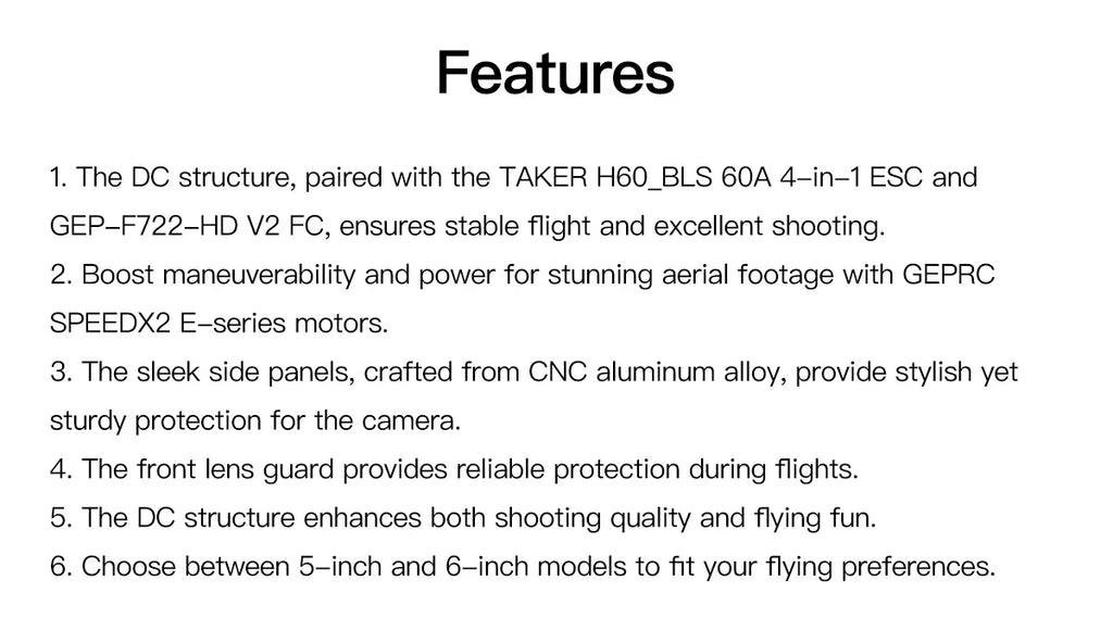 FPV Drone 6 Inch Analog Freestyle X-Shaped Quadcopter | Tidesmit Tidesmit