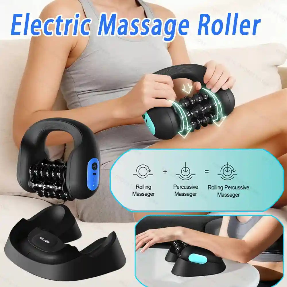Electric Massage Roller | 3-Speed Deep Tissue Muscle Recovery Device Massage Roller Tidesmit