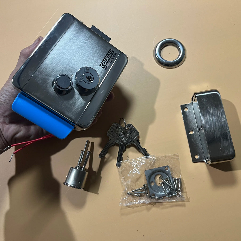 Electric Electronic Door Lock DC 12V Stainless Steel E-lock Support Wooden Glass Metal Door for Video Door Access Control