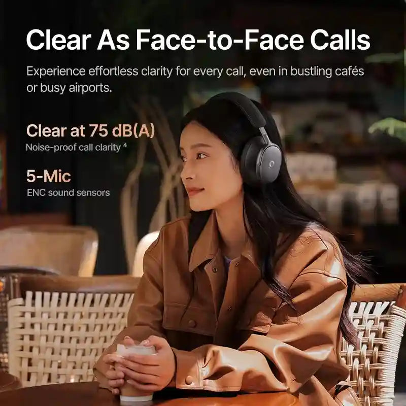 Wireless Noise Cancelling Headphones: 100Hr Playtime - Over-Ear ANC Tidesmit