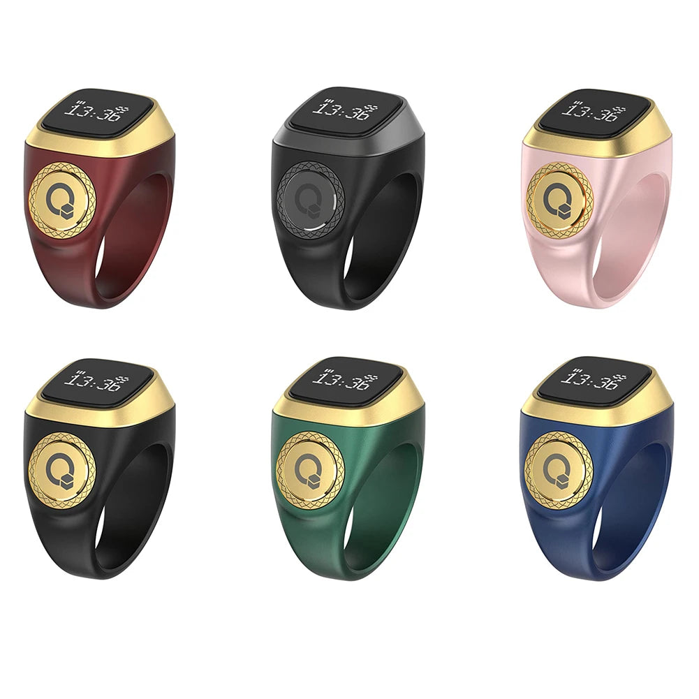Smart Zikr Ring With Digital Counter, Vibration Alerts, and Health Tracking Tidesmit