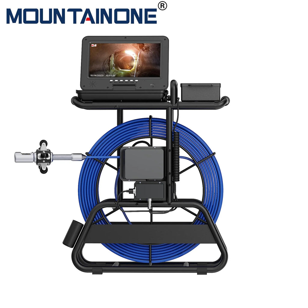 Sewer Camera Inspection 360 Degrees 10″inch IPS+Cable Diameter ø7mm+512HZ Transmitter Locator+Meter Counter+Keyboard