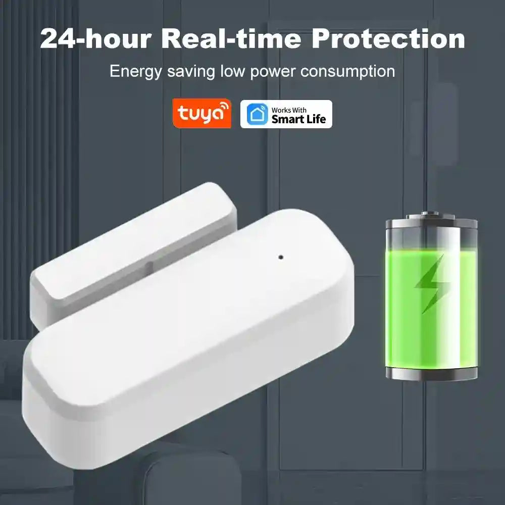 Zigbee Door Window Sensor for Smart Home Automation - White Tidesmit