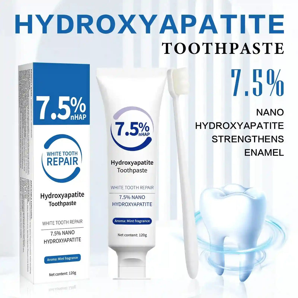 Tidesmit Hydroxyapatite toothpaste and whitening pen set for deep stain removal and gentle oral care.