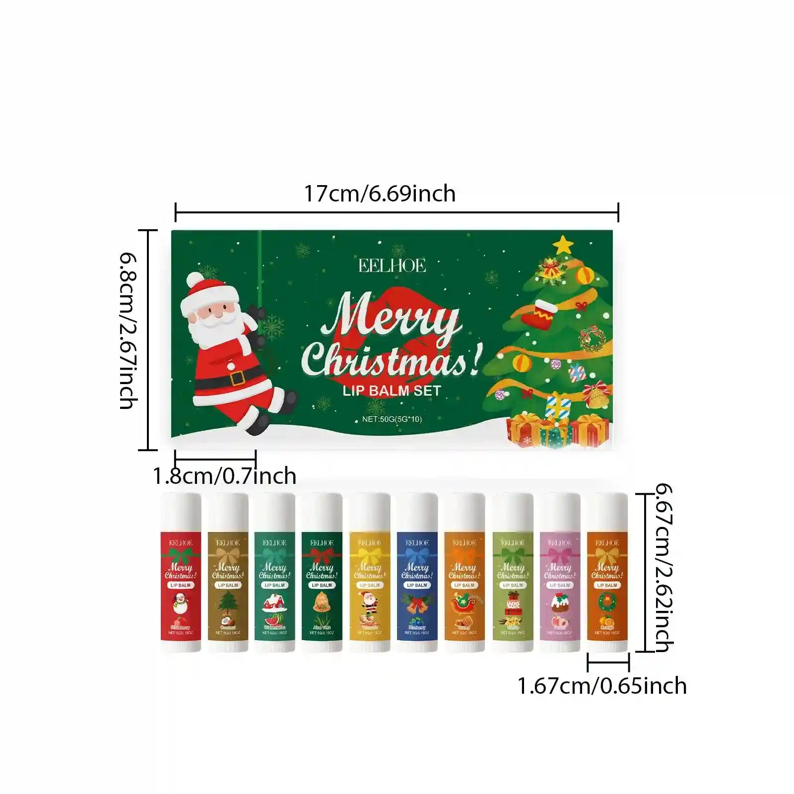 Lip Care Set: 10-Piece Moisturizing Lip Balm Kit for Soft Hydrated Lips Lip Care 10PCS Lip Balm Set Tidesmit