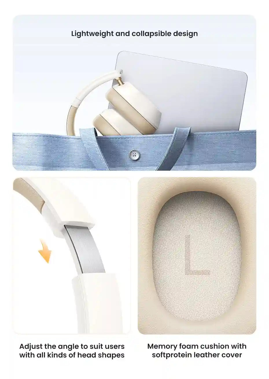 Wireless Headphones with Active Noise Cancellation & 75H Playtime Tidesmit