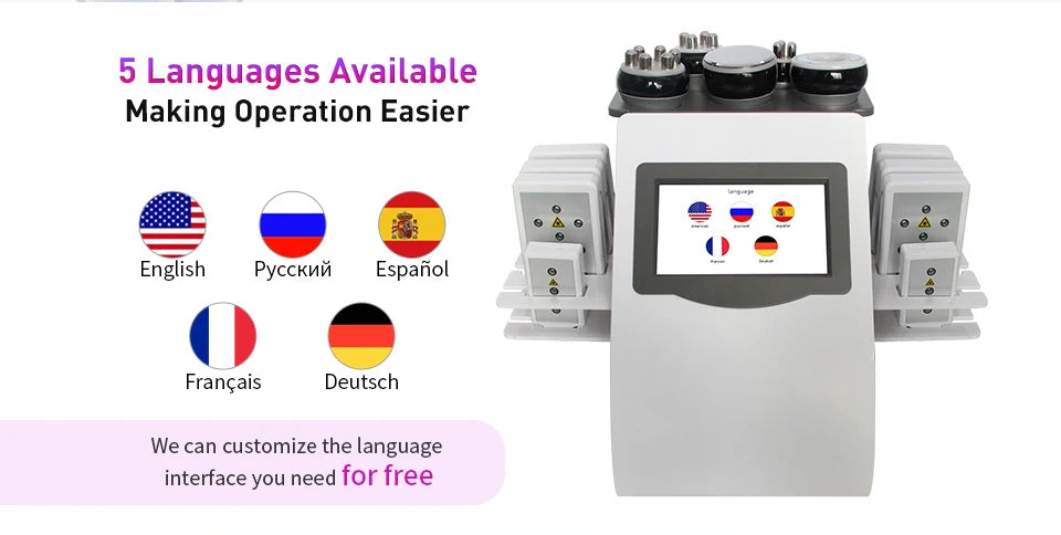 6-in-1 Cavitation Slimming Machine with Ultrasonic Body Contouring Body Shaping Massage Equipment Tidesmit