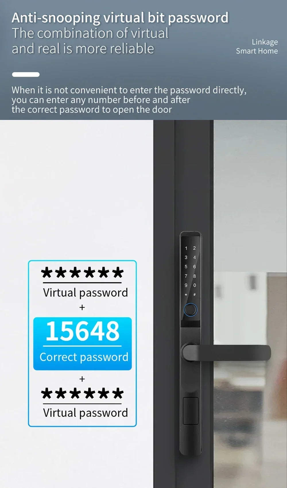 IP65 Waterproof  Outdoor Smart Lock with Keyless Entry Door Lock Handle Ultra-thin Biometric Door Lock Free App Remote  Control