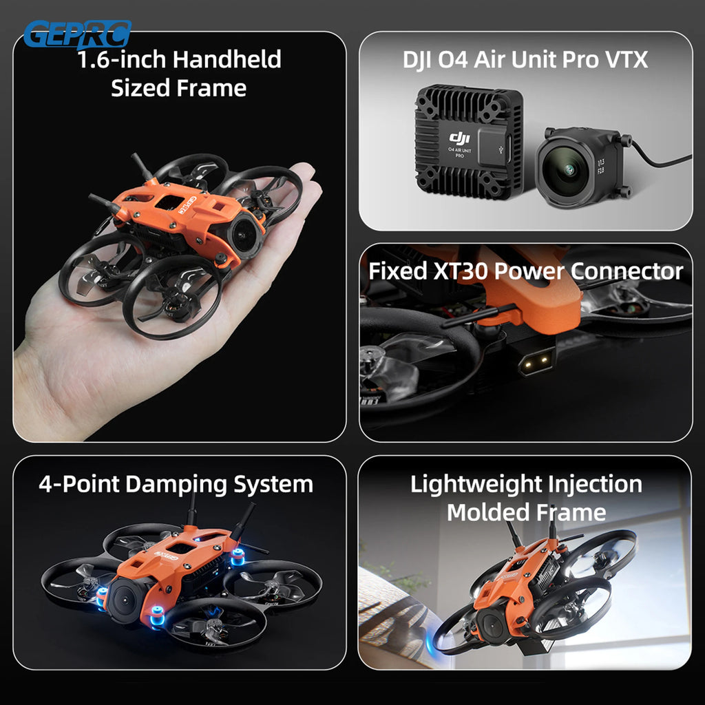 GEPRC DarkStar16 1.6 Inch FPV Freestyle Drone – O4 Pro System Tidesmit
