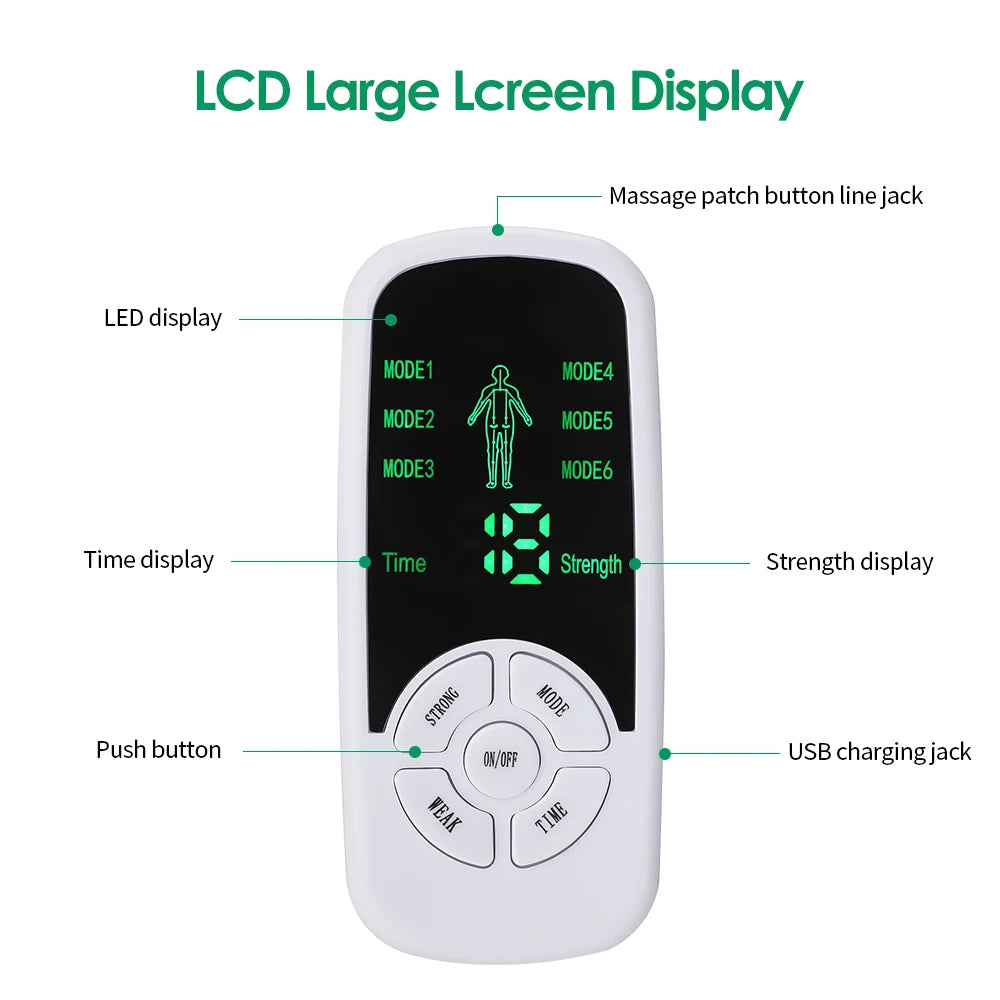 Back Massage Instrument: 6-Mode TENS Electric Massager & Heat Therapy Back Massage Instrument Tidesmit
