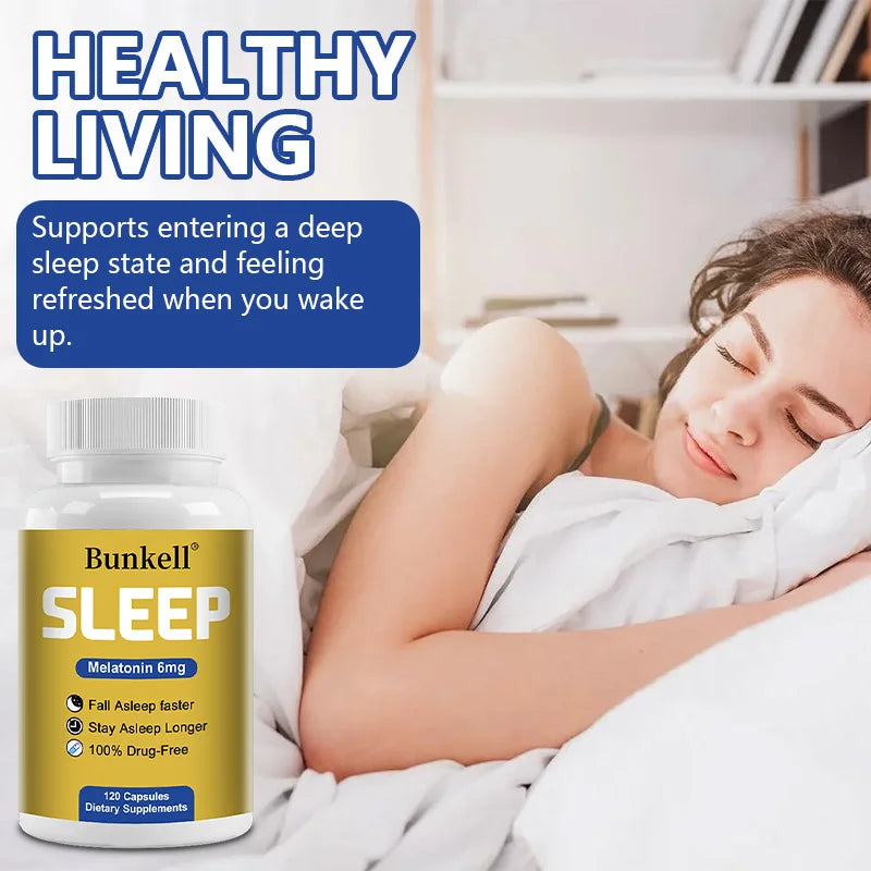 Melatonin 6mg with Vitamins,Promote Falling Asleep Quickly | Gluten Free Non-GMO Vegan | Dietary Supplement