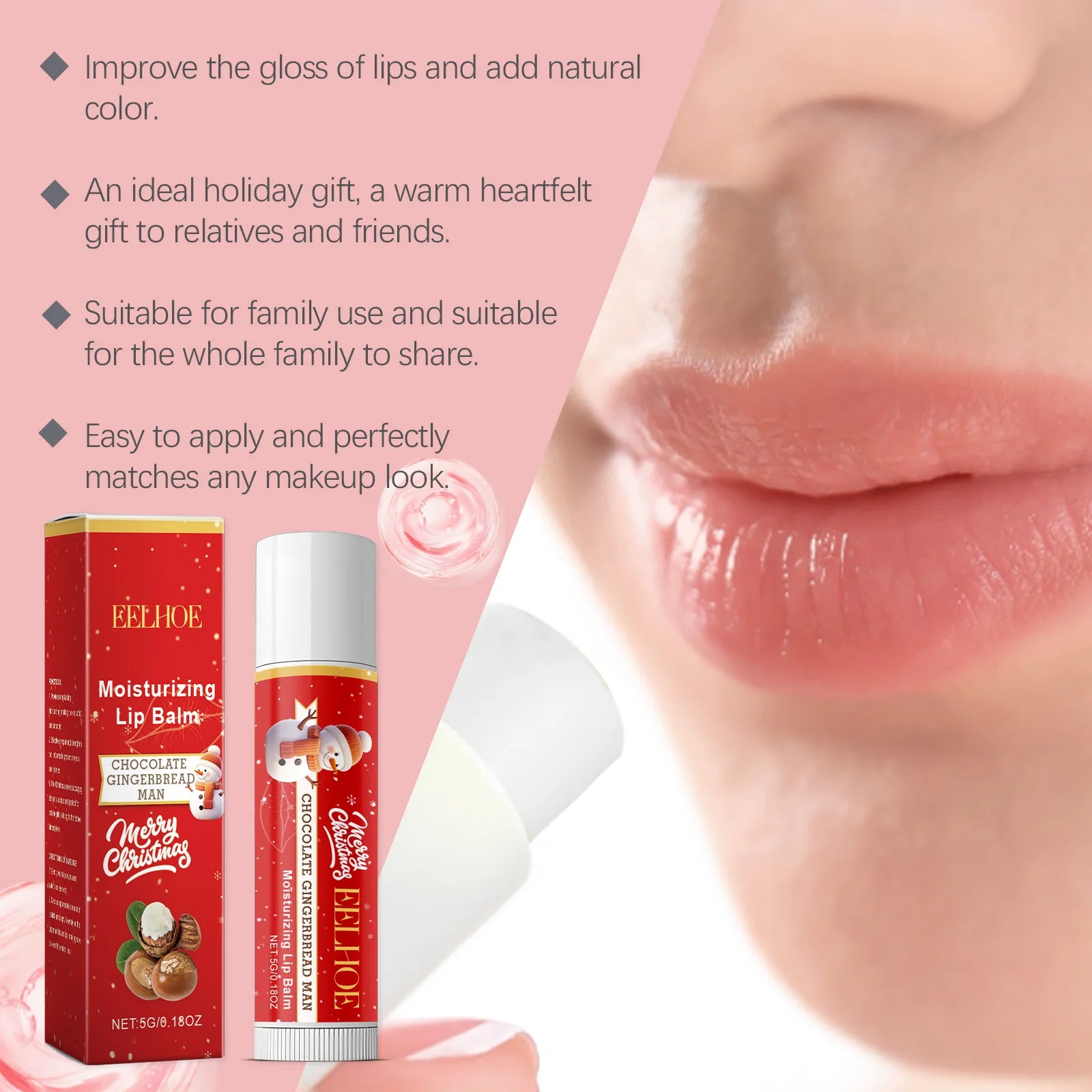Christmas Lip Balm Set - Moisturizing Lip Care Treatment by Tidesmit Lip Care Tidesmit